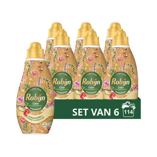 Robijn Klein & Krachtig Collections Color Bohemian Blossom vloeibaar wasmiddel - 6 x 19 wasbeurten - 114 wasbeurten afbeelding