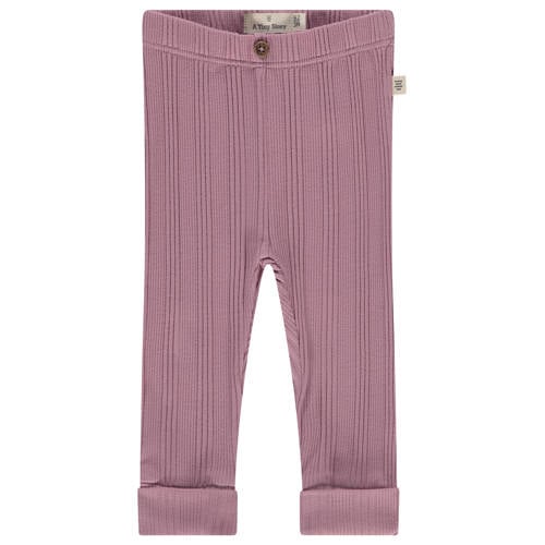 A Tiny Story casual broek paars Meisjes Katoen Effen