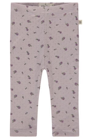 gebloemde casual broek paars