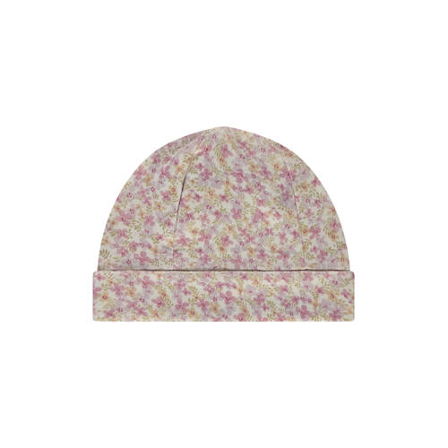A Tiny Story baby muts roze/groen Meisjes Katoen Bloemen - maat 44 afbeelding