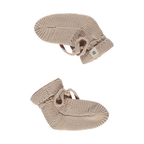 A Tiny Story gebreide slofjes beige Jongens/Meisjes Katoen Effen