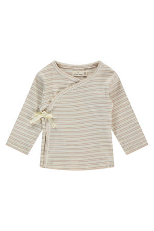 gestreepte longsleeve beige