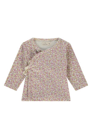 gebloemde longsleeve roze