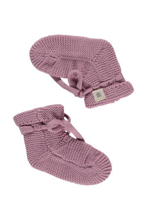 gebreide slofjes roze