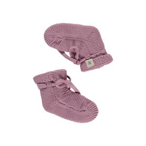 gebreide slofjes roze