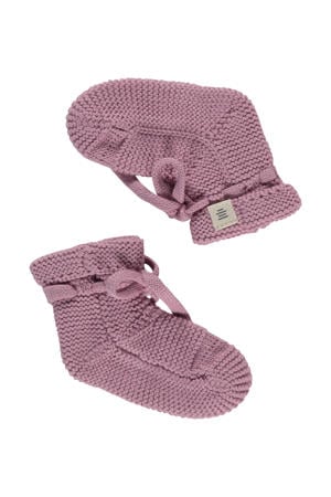 gebreide slofjes roze