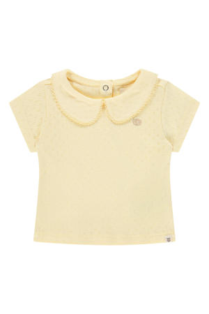 T-shirt ajour lichtgeel