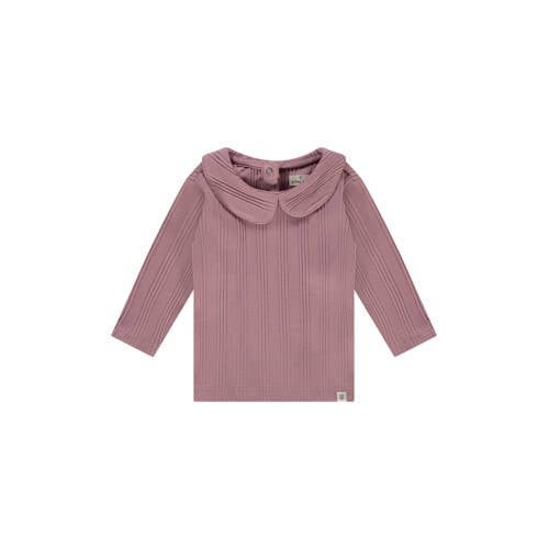 A Tiny Story longsleeve paars Meisjes Katoen Peter Pan-kraag Effen - maat 68 afbeelding