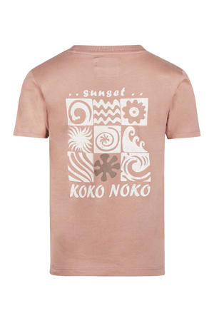 T-shirt met backprint oudroze