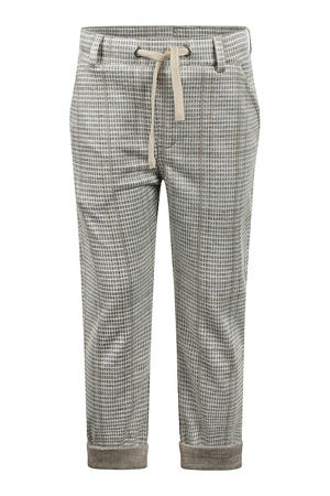 regular waist geruite chino beige