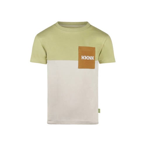 Koko Noko T-shirt groen Jongens Stretchkatoen Ronde hals Meerkleurig - maat 110 afbeelding