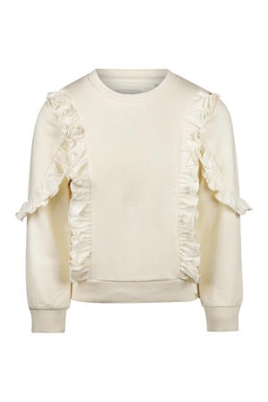 sweater met ruches ecru
