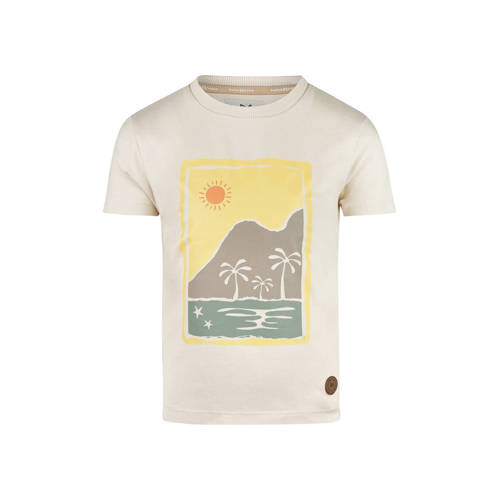 Koko Noko T-shirt ecru Jongens Stretchkatoen Ronde hals Printopdruk - maat 86 afbeelding