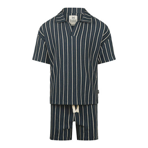 Koko Noko overhemd + korte broek donkerblauw Shirt + broek Jongens Katoen Polokraag - maat 74 afbeelding
