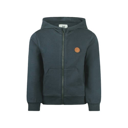 Koko Noko sweatvest donkerblauw Jongens Stretchkatoen Capuchon Effen