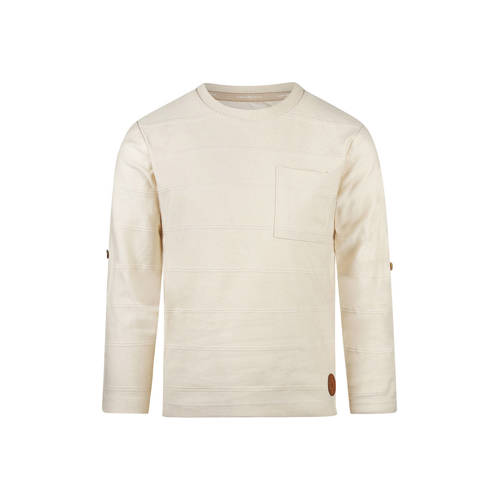 Koko Noko longsleeve ecru Jongens Katoen Ronde hals Effen - maat 122 afbeelding
