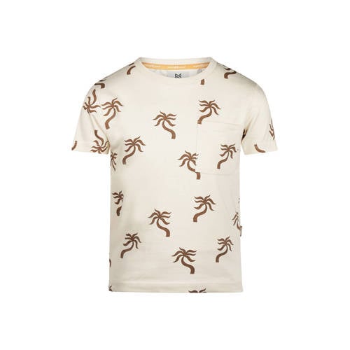 Koko Noko T-shirt ecru Jongens Stretchkatoen Ronde hals All over print - maat 104 afbeelding