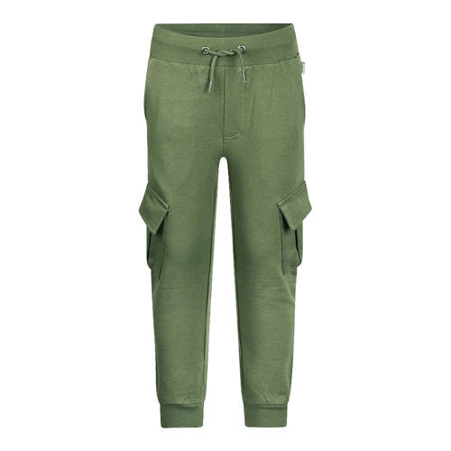 Koko Noko regular waist cargobroek olijfgroen Jongens Stretchkatoen Effen - maat 140 afbeelding