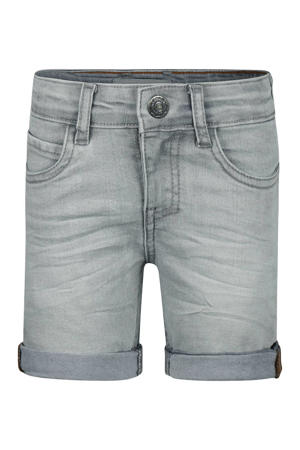 regular waist short grey denim
