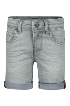 regular waist short grey denim