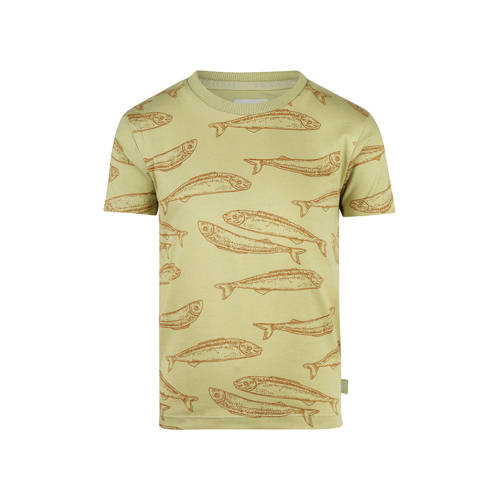 Koko Noko T-shirt groen Jongens Stretchkatoen Ronde hals All over print - maat 98 afbeelding