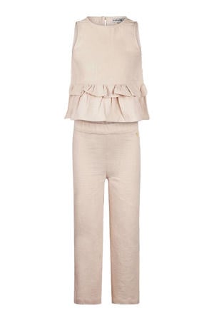 mouwloze top + broek beige
