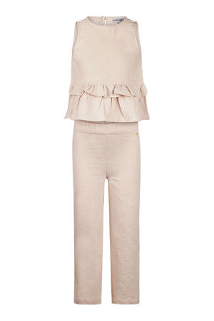 mouwloze top + broek beige