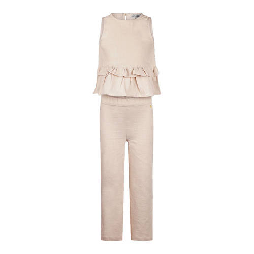 Koko Noko Shirt + broek Beige Meisjes Katoen Ronde hals Effen - maat 128 afbeelding