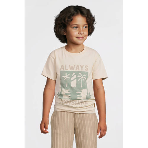 Koko Noko T-shirt ecru Jongens Katoen Ronde hals Printopdruk - maat 74 afbeelding