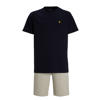 Lyle & Scott t-shirt + korte broek beige/zwart