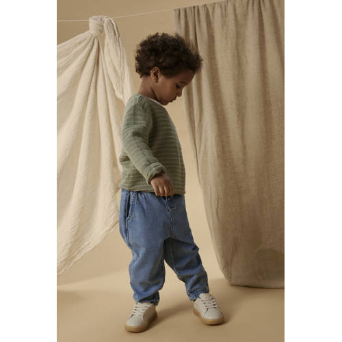LIL' ATELIER MINI loose fit jeans baggy jeans medium blue denim Blauw Effen - maat 110 afbeelding