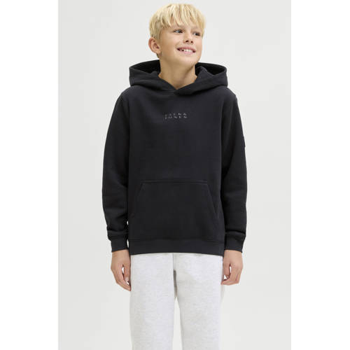 JACK & JONES JUNIOR hoodie zwart Sweater Tekst - maat 164 afbeelding