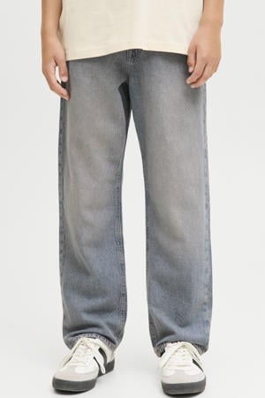 relaxed high waist loose fit jeans medium blue denim