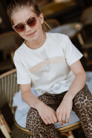 thumbnail: No Way Monday wide leg jeans met panterprint bruin