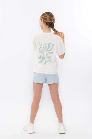 T-shirt met backprint ecru