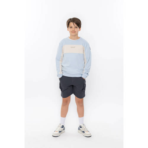 No Way Monday sweater lichtblauw Jongens Katoen Ronde hals Meerkleurig - maat 158 afbeelding