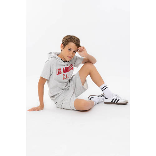 No Way Monday regular sweatshort grijs Korte broek Gemêleerd