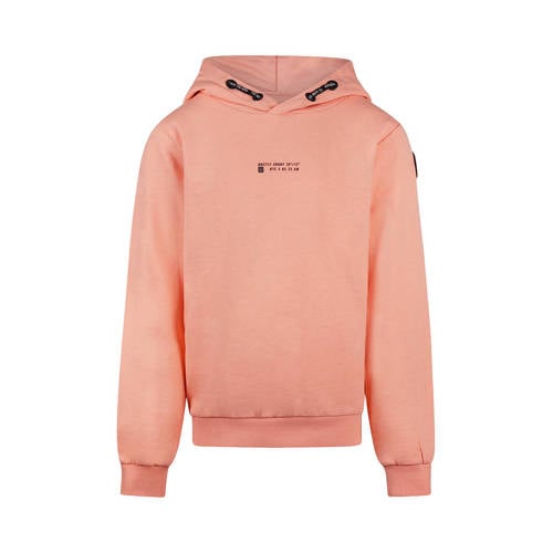 No Way Monday hoodie met backprint roze Sweater Jongens Katoen Capuchon - maat 152 afbeelding