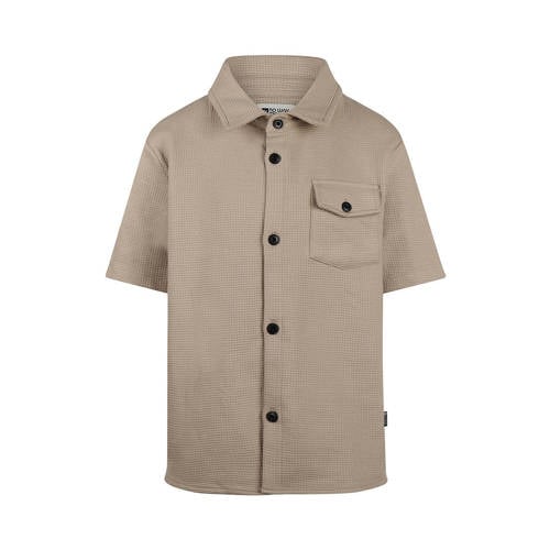 No Way Monday overhemd beige Jongens Katoen Klassieke kraag Effen - maat 110 afbeelding