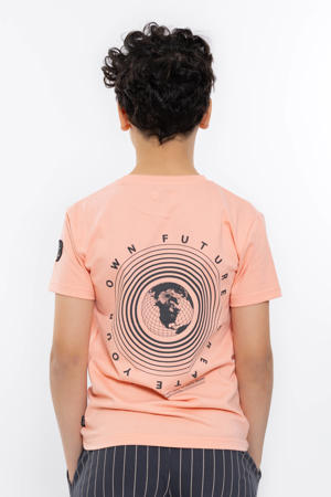 T-shirt met backprint roze