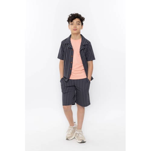 No Way Monday T-shirt met backprint roze Jongens Katoen Ronde hals Backprint - maat 134 afbeelding