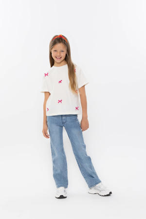 wide leg jeans light blue denim
