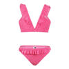 No Way Monday triangel bikini met panterprint roze