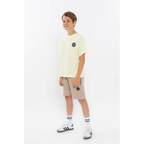 No Way Monday loose casual short lichtbruin Korte broek Jongens Katoen - maat 110 afbeelding