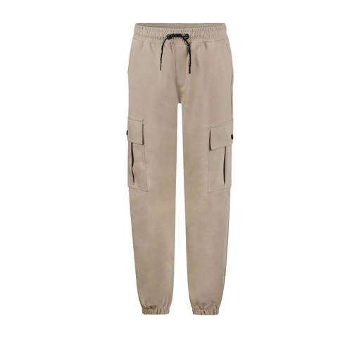No Way Monday regular waist cargobroek beige Jongens Polyamide Effen - maat 128 afbeelding