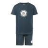 No Way Monday T-shirt + sweatshort donkerblauw