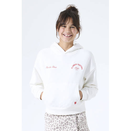Garcia hoodie met backprint ecru Sweater Backprint - maat 128/134 afbeelding