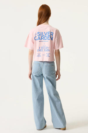 T-shirt met backprint lichtroze
