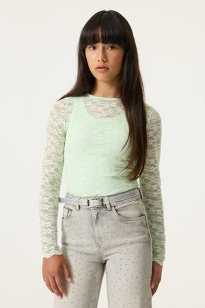 gebloemde longsleeve groen