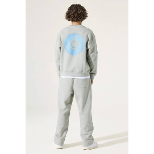Garcia sweater met backprint grijs Backprint - maat 128/134 afbeelding